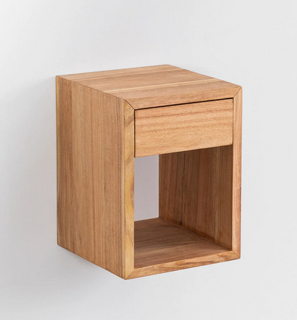 Comodino sospeso in legno Gyda